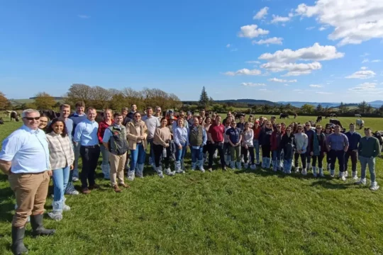 SAI Platform members gathered in a field